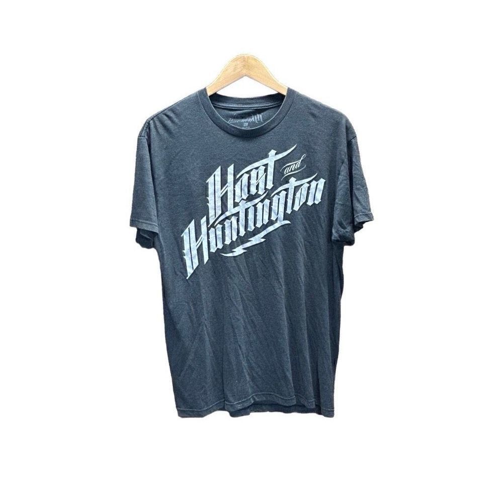 Hart and Huntington T-Shirt Large (L) Grey and White